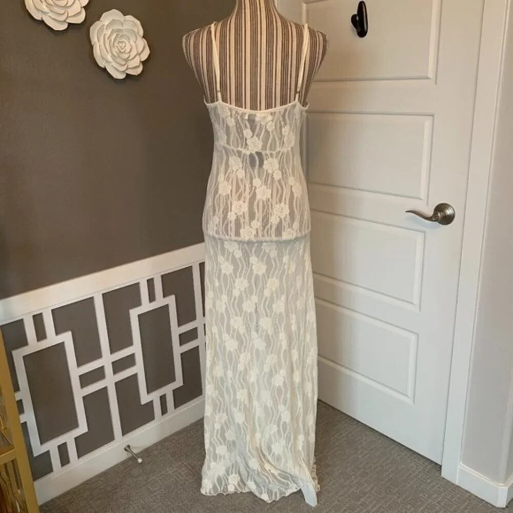 AnM Embroidered Lace Button-Front Dress - Picture 3 of 10